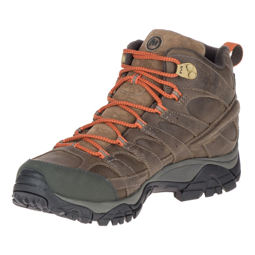 Chaussures Randonnée Merrell Moab 2 Prime Mid Waterproof Marron Foncé Homme | H.J.TSZW